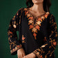 Saima Kashmiri Aari Woollen Pheran- Black