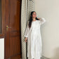 Husna Chanderi Silk kurta set- white