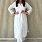 Riza modal kurta set- white