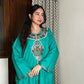 Sara Aari Woollen Pheran- Teal