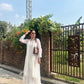 Gunjan georgette Chikankari Anarkali Kurta- White