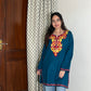 Jasmine Kashmiri Short woollen Pheran - Teal