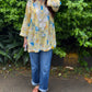 Mulmul print short kurti- yellow