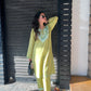 Saira Kashmiri cotton Aari Kurta Set- Green