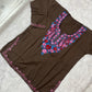 Ziya Kashmiri Short woollen kurti- Brown