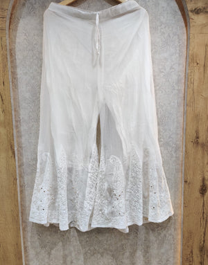 Chikankari Georgette Sharara- White