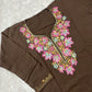 Ziya Kashmiri Short woollen kurti- Brown