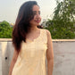 Seher Chanderi sleeveless Pastel Kurta Set- Yellow