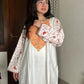 Jiya sozni Woollen Kashmiri Pheran- White