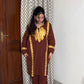 Tilla Kashmiri Woollen kurta set- Brown