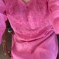 Husna Chanderi Silk kurta set- pink