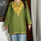 Trisha Kashmiri Short Cotton kurti- Green