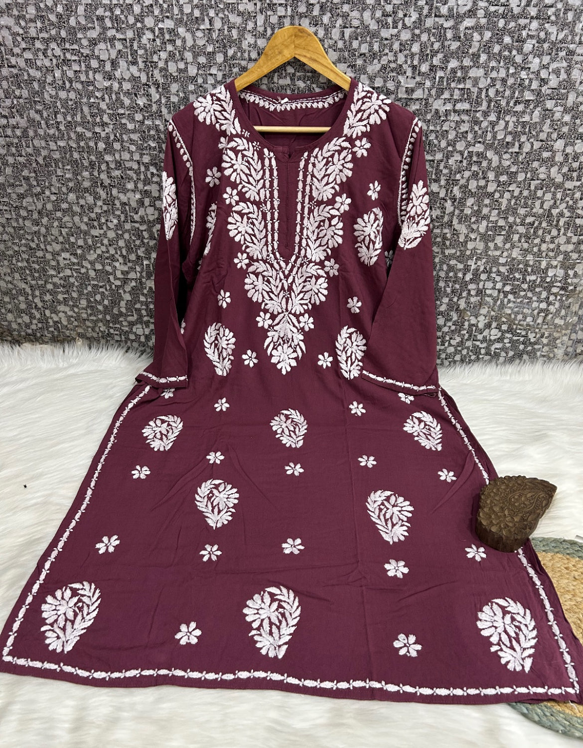 Palak Rayon Plus size kurta