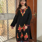 Kashmiri woollen long kurta- Black