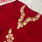 Ziya Kashmiri Short woollen kurti- Red
