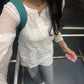 Kriti Georgette Short kurta- White