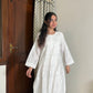 Husna Chanderi Silk kurta set- white