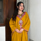 Sara Aari Woollen Pheran- Mustard