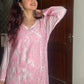 Sayali Angrakha Silk kurta- Pink