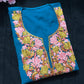 Noor Aari Woollen Pheran- Teal Blue