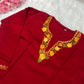 Ziya Kashmiri Short woollen kurti- Red