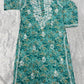 Disha mulmul chikankari Kurti- Teal