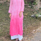 Nidhi modal ombre Chikankari kurta- pink