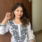 Rayon Kurta- White