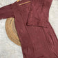 Zoya Rayon Tone Kurta Set- Brown